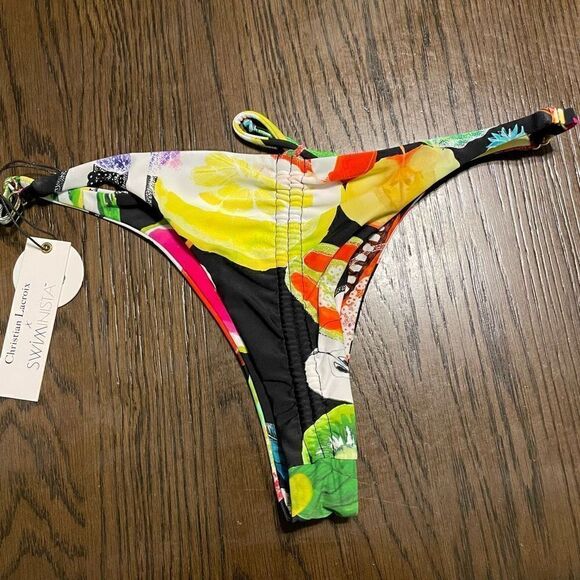 Swiminista X Christian Lacroix Manaos Black Colorful Fruit Fearless Cheeky Botto - Picture 2 of 5